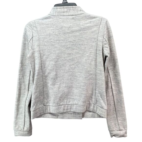 Hi Line Jacket Womens XS Gray Wool Blend Asymmetrical Button Utility Moto Cozy - Picture 4 of 14